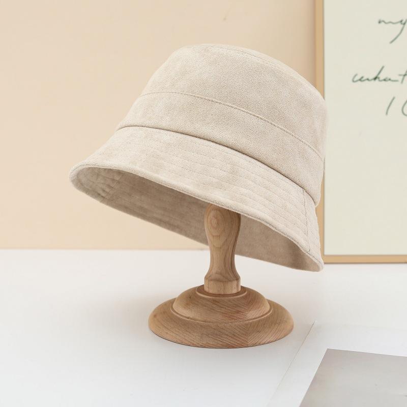 New retro suede bucket hat casual versatile washbasin hat source directly from the manufacturer