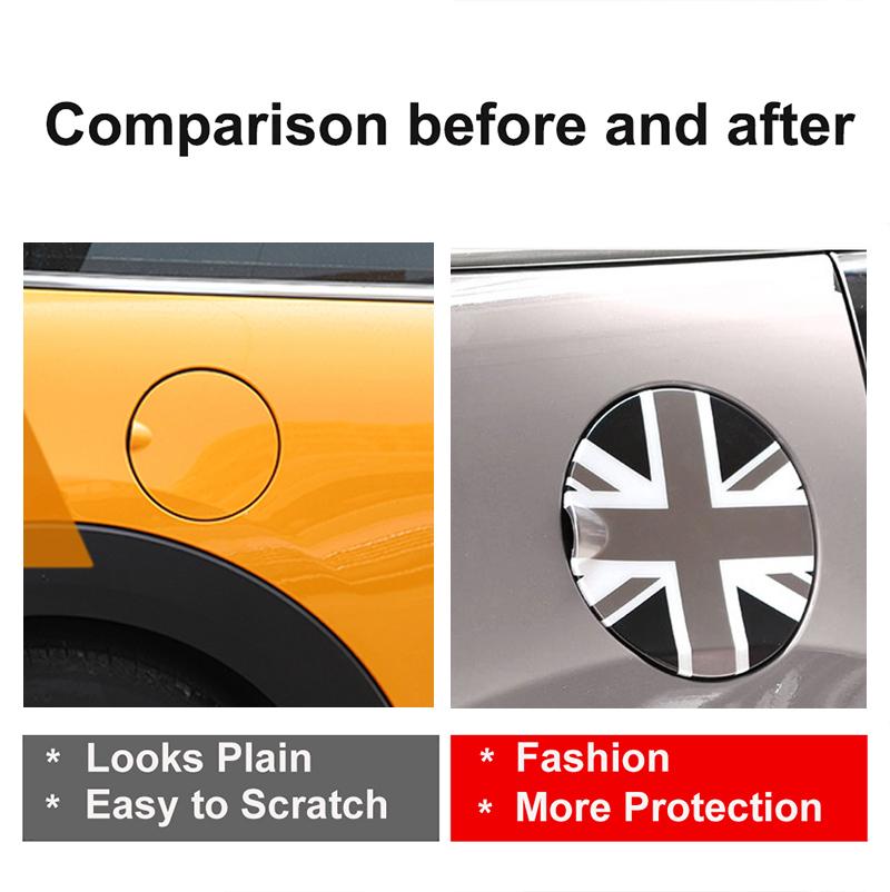 QXSC6 Brand New Plastic Gery Jack Car Fuel Tank Cap Cover Sticker For BMW Mini Cooper S JCW F55 1.5T Car-Styling Exterior Decoration