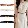 Slim Womens Waist Belt Dresses Outfits Minimalist Chic PU Leather With Alloy Buckle Adjustable Thin