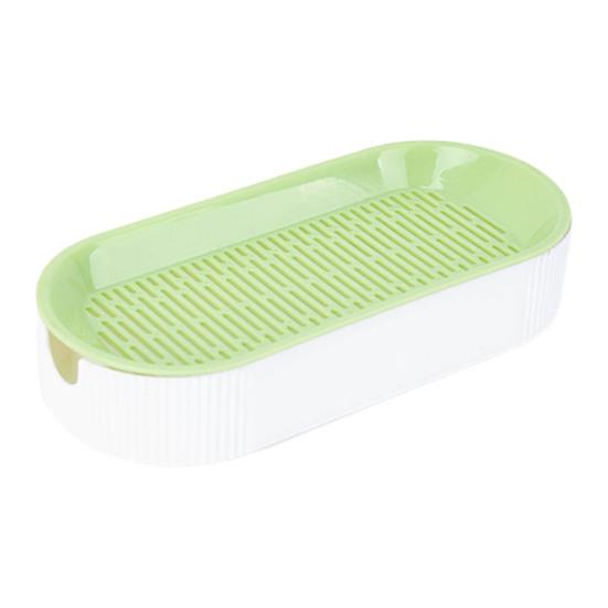 Cat Grass Planter Soilless Planting Visible Water Level Drain Grid U-hole Sturdy Sink Detachable Catnip Grow Box Pet Supply