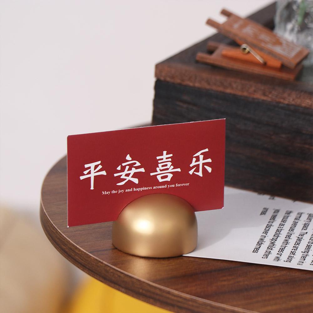 Gold Photo Card Postcard Display Stand Wooden Name Cards Holders Home Decoration