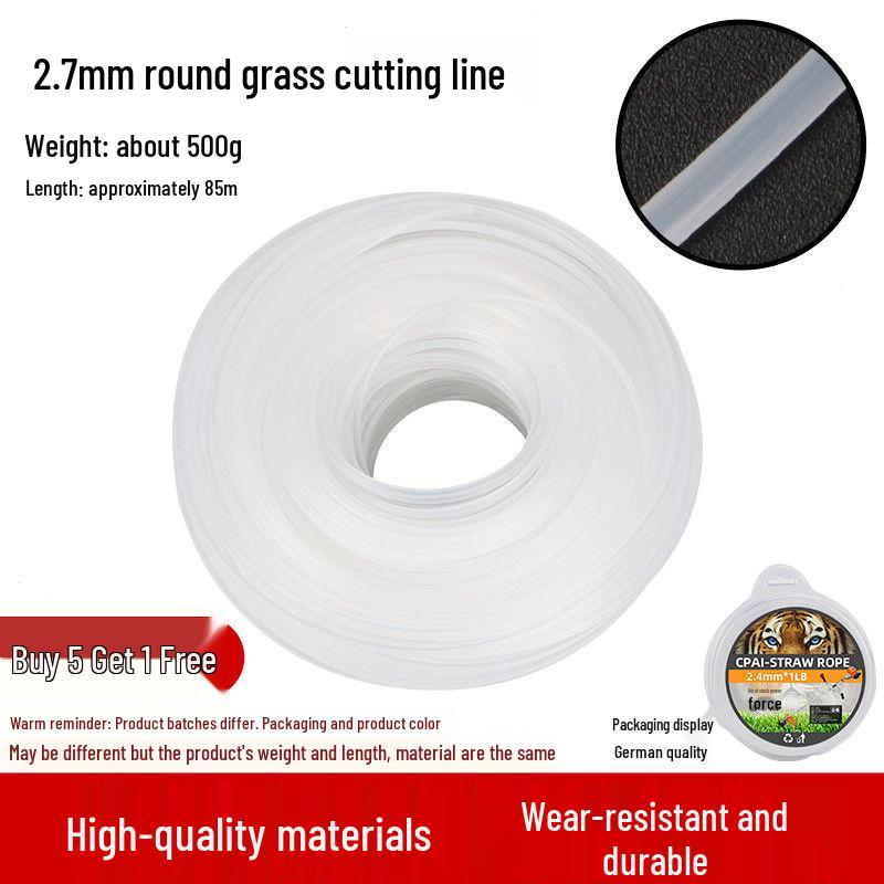 Universal Wear-Resistant Nylon Steel Wire Trimmer Line for Lawn Mower Heads