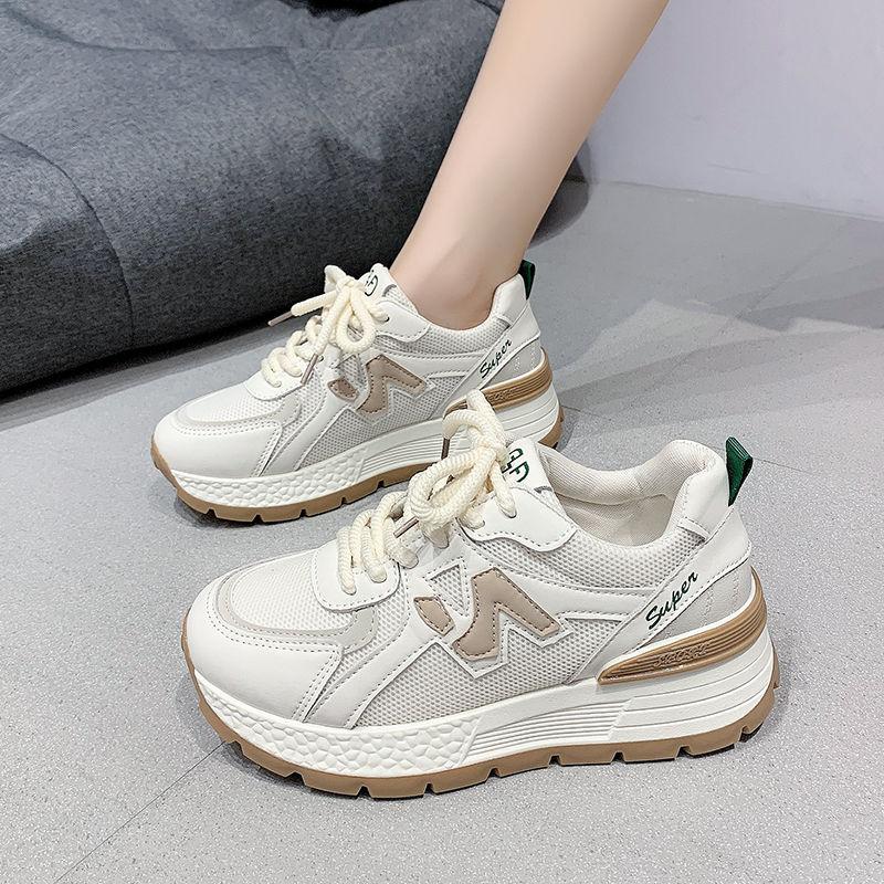 Кроссовки женские 2025 весна и осень новые универсальные модные легкие сетчатые дышащие повседневные на платформе для бега Forrest Gump