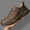 Stylish Mens Casual Leather Sneakers Classic Men's Masculino Leisure Walk Trainers Lace-Up Men Outdoor Handmade Treking Footwear