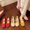 Ретро-балетки в стиле нишевой балетки с круглым носком и небольшим горлом, женские туфли 2025 года, весна и осень, новые французские туфли Мэри Джейн на плоской подошве