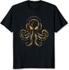 Octopus Shirt for Men Ocean Octopus Cthulhu Graphic Tee Gifts for Music Lover