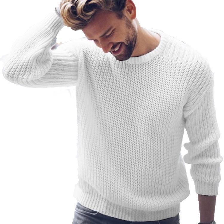 2026 European & American Bestseller: Men's Casual Round Neck Knit Pullover Sweater