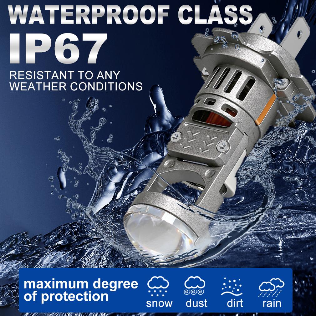 2 шт. Светодиодные линзы-проекторы H7 для фар H4 Canbus Автомобильные и мотоциклетные фары Мини Беспроводные Turbo 40000 лм Автоматическая противотуманная фара Plug&Play Фара 6500K Белый