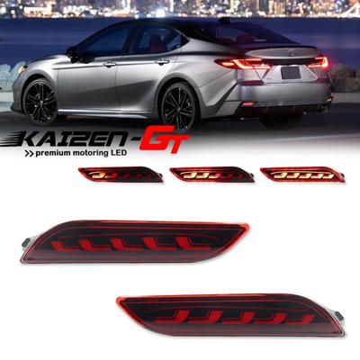 Red LED Car Rear Bumper Reflector Tail/Brake Lights Rear Fog Lights Sequential Turn Signal Lights For Toyota Camry 2018-2025