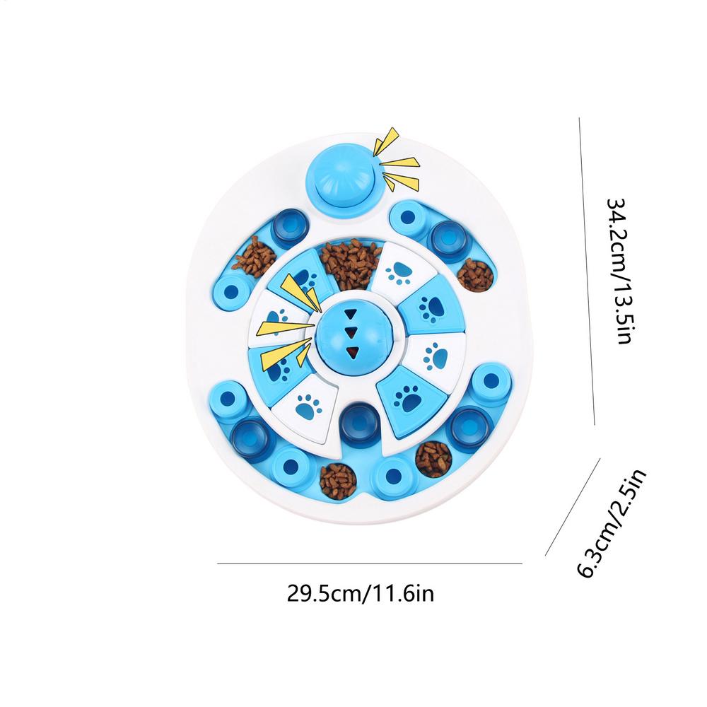Puzzle Slow Feeder Dog Bowls Non Slip Base Maze Dish 360 Degree Rotate Slow Feeder Dog Bowls For Large Breed Pets Boredom Relief
