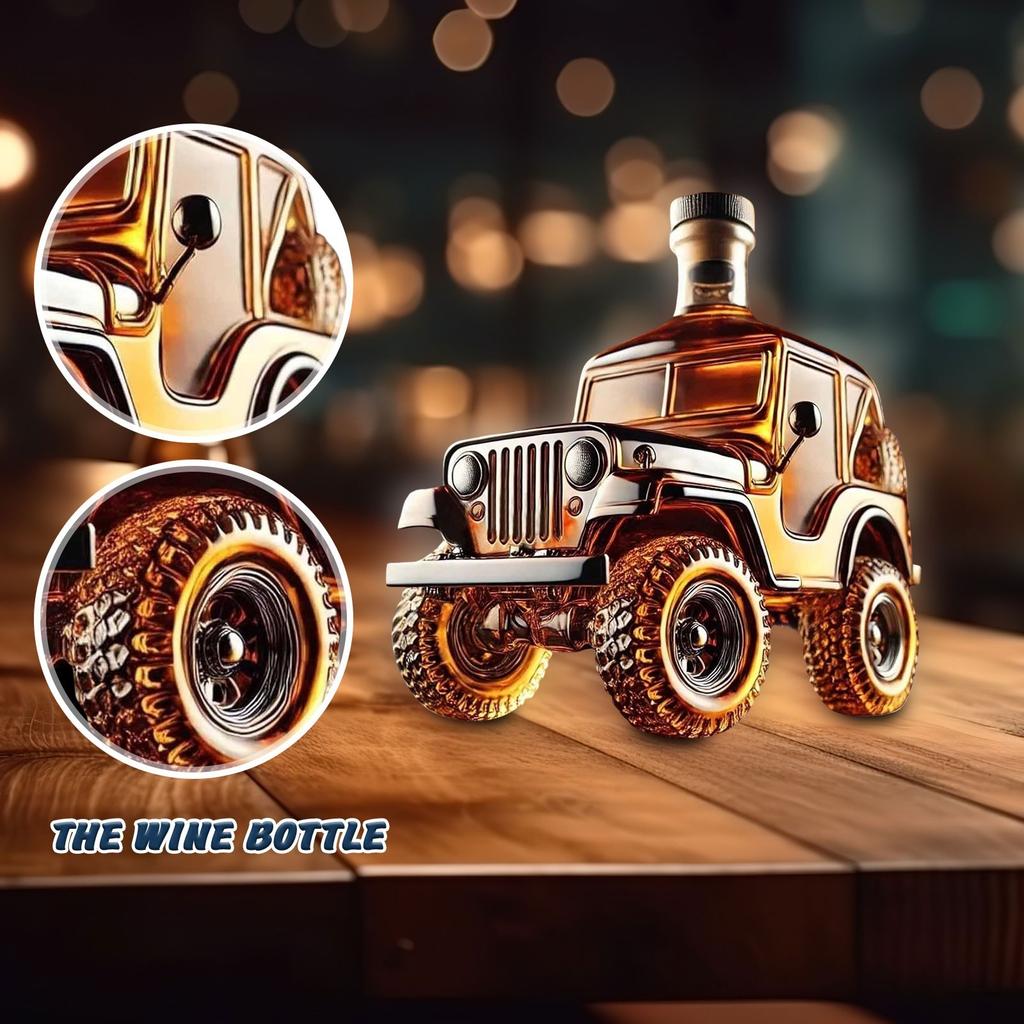 Новая модель автомобильного графина для виски, автомобильная стеклянная бутылка для вина для папы, мужа, забавный автомобильный графин для виски, украшение для домашнего бара, пикап (Классический автомобиль)350мл