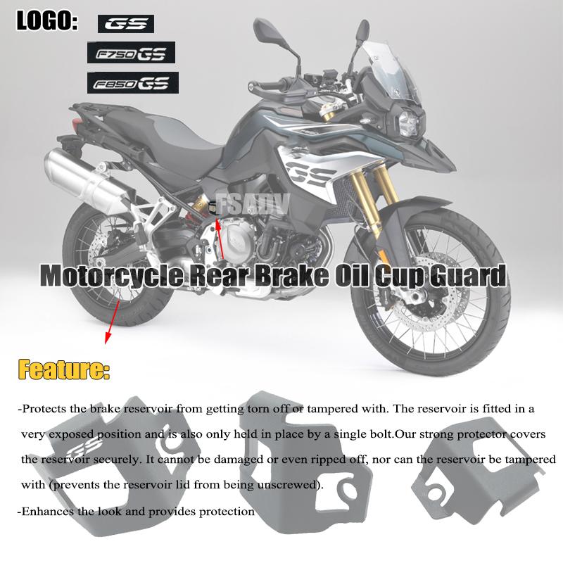 F850GS F750GS Rear Brake Pump Fluid Tank Oil Cup Reservoir Guard Cover Protector For BMW F750 GS F850 GS