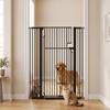 135cm Extra Tall Dog Gate With Cat Door Fits Openings 81 108 Cm Pressure Mounted For Doorways Hallways No Drilling
