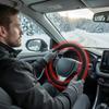 Подогреваемая накладка на руль автомобиля Безопасное вождение в холодную погоду Защитный чехол на руль с подогревом для поездок, путешествий, ежедневных поездок