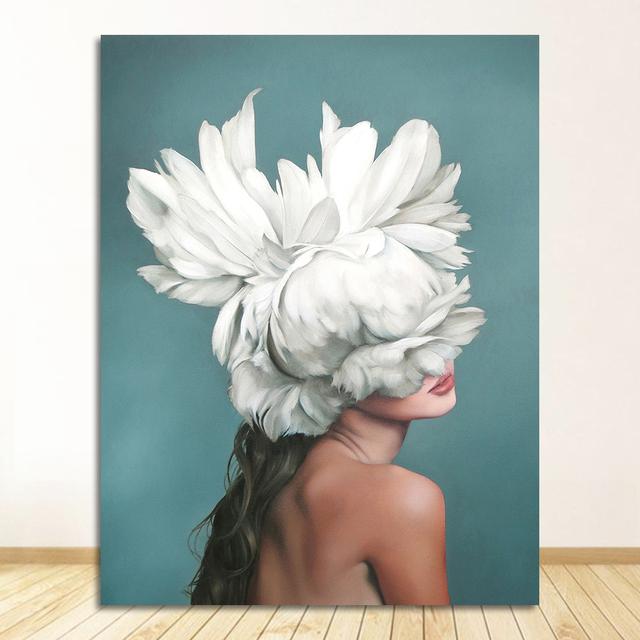 Картина Принт Плакат Картина Стена Спальня Гостиная Столовая Современные Украшения Дома Абстрактные Цветы Аватар Девушка Холст Без Рамки