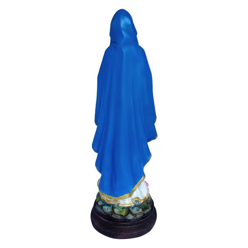 PolyMarble 1 Feet Lourdh Mary Showpiece Idol Catholic Wall Decorative Christian Statues Figurine Home Decor Craft House Warming for Living Room