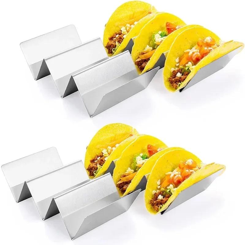 Taco Holder Stainless Steel Taco Stand Rack Tray Oven Safe For Baking, Dishwasher And Grill Safe Kitchen Dining Tableware