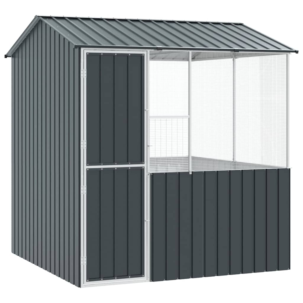 vidaXL Vogelkäfig Anthrazit 215 x 209 x 230 cm Verzinkter Stahl
