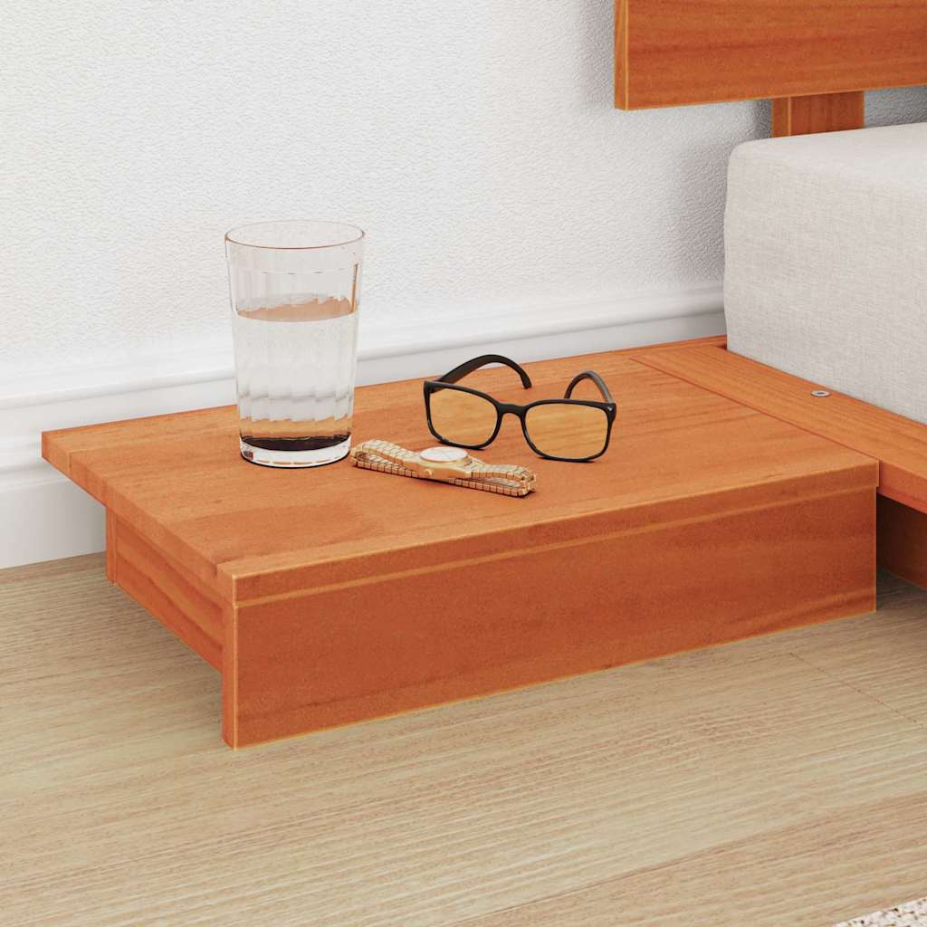 Brown Bed Frame 80 x 200 cm Wood