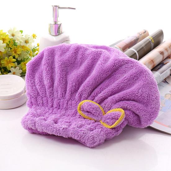 Women's Coral Fleece Quick Dry Hair Cap Tool Drying Hat Bathing Towel Bath