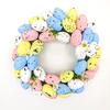 Пасхальное яйцо, цветочный венок ярких цветов, весенний искусственный цветочный венок, гирлянда на входную дверь, весеннее украшение для гостиной