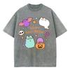 Y2k Halloween Cute Style Pumpkin Print Women's T-Shirt Loose Crew Neck Short Sleeve Unisex Casual Simple Top
