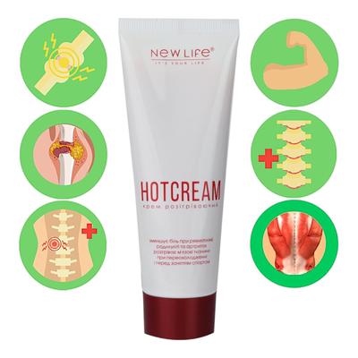 Крем Разогревающий Hot Cream New Life Уменьшение Боли При Ревматизме Радикулите Артритах 80 мл