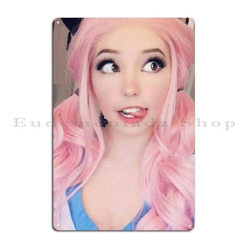 Belle Delphine Gamer Girl Metal Sign Bar Cave Wall Decor Wall Mural Cinema create Tin Sign Poster