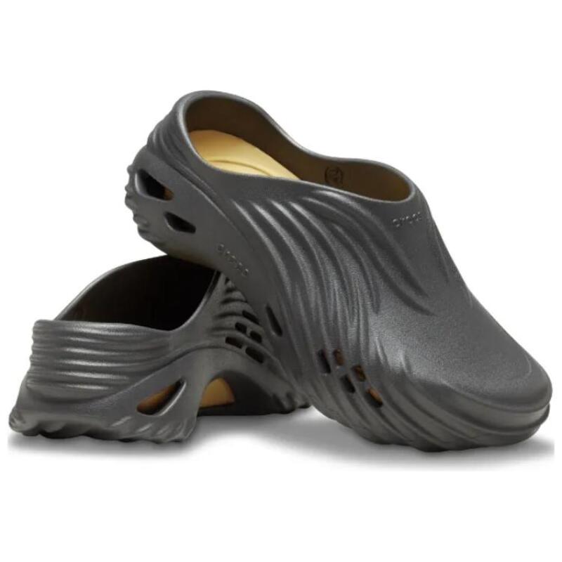 Crocs Echo WAVE CLOG Легкие Ретро Шлепанцы с Защитой Носка Унисекс Черные