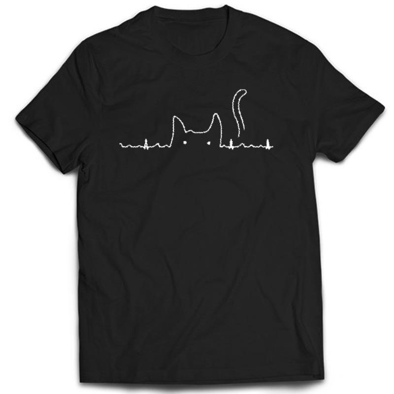 Cartoons Unisex Women T Shirts Cat Cute Pritned Cotton ONeck Tshirt for Short Sleeve Tee Shirt 100 Streetwear Clothing