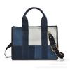 2025 Summer New Casual Portable Tote Bag Women's Fashion Color Matching Denim Versatile Messenger Shoulder Bag