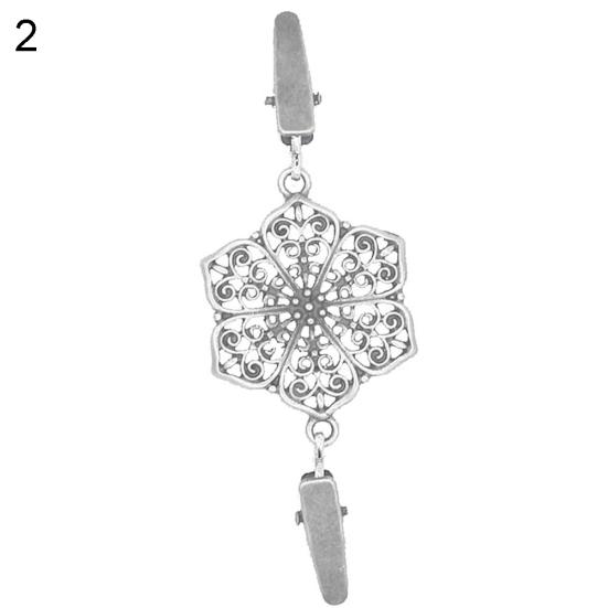 Винтажный женский свитер с двойным зажимом и полым цветком, воротник рубашки, кардиган, клипса