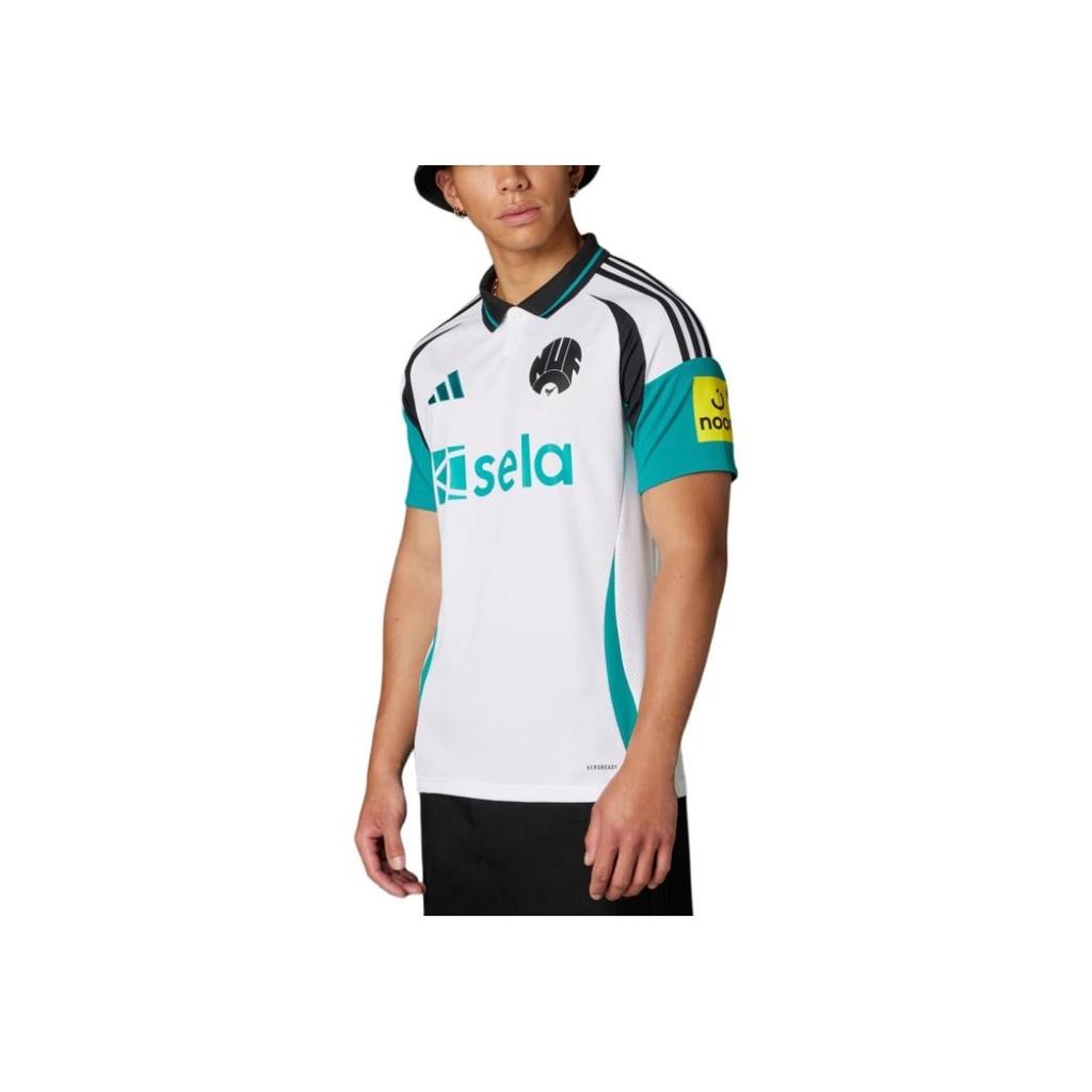 Adidas Newcastle United FC SS24 Comfortable Retro Jersey Fashion Quick-Dry Short Sleeve Football Shirt Men Tops White IW0390