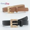 Ремень с геометрической пряжкой, женский, высококачественный, декоративный, карамельного цвета, универсальный ремень для костюма