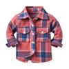 Kids Toddler Flannel Shirt Jacket Plaid Long Sleeve Lapel Button Down Shacket Baby Boys Girls Fall Shirt Coat Outwear