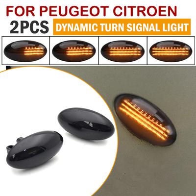 Для Peugeot 307 206 407 107 Для Citroen C1 C2 C3 Jumpy Динамический светодиодный боковой габаритный огонь Поворотник с бегущим потоком Последовательный указатель поворота