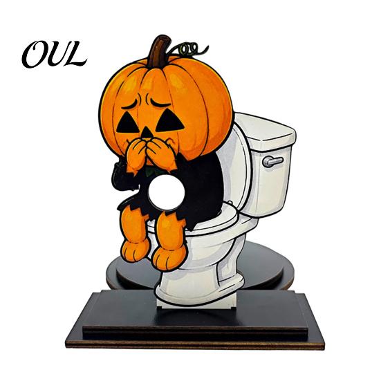 Декоративный аксессуар для ванной комнаты, Держатель для бумажных полотенец в виде животного, Деревянная подставка для салфеток с устойчивым основанием, Рустикальный сосновый мультяшный органайзер для рулонов для
