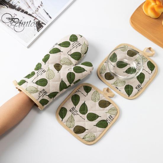 Набор термостойких прихваток и держателей для кастрюль Удобное хранение Высокая термостойкость До 500 градусов по Фаренгейту Нескользящая ручка Необходимые принадлежности для кухни