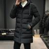Male Winter Warm Long Outwear Hooded Thicken Mid-length Hooded Men Warm Coat Winter Puffer Jacket Fashion Parka Overcoat