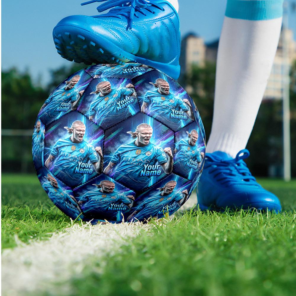 Erling Haaland Fashion Size 5 Football Wearproof Non‑Slip Soccer Ball For Sports Training Entertainment Use