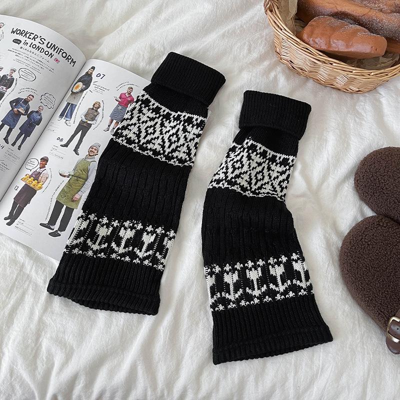 Thickened Retro-Style Sock Covers, Piles Of Socks, Warm And Slimming Calf Covers, With Snow Boot Leg Covers