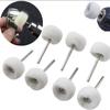 10pcs 3mm Wool Felt Polishing Head for Dremel Dril Jade Abrasive Polishing WheelMini Polishing BrushCar Detailing Accessory Tool