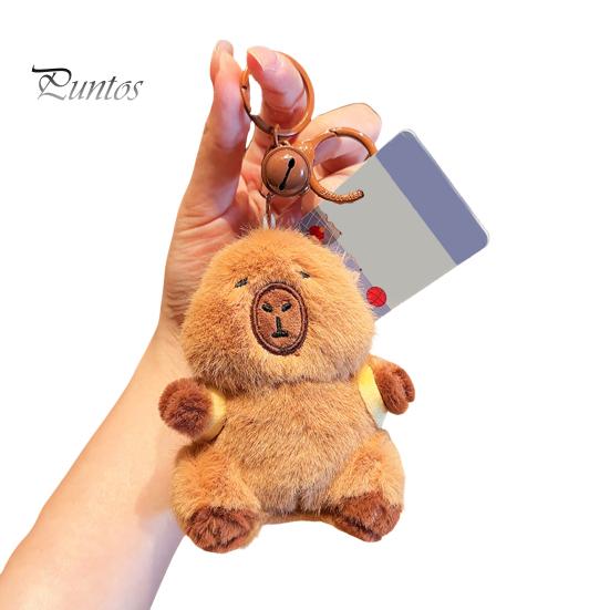Брелок с изображением персонажа из мультфильма, плюшевый коричневый брелок с изображением капибары, сумка, кулон для мальчиков и девочек, брелок с изображением животных, рюкзаки, аксессуары для сумок