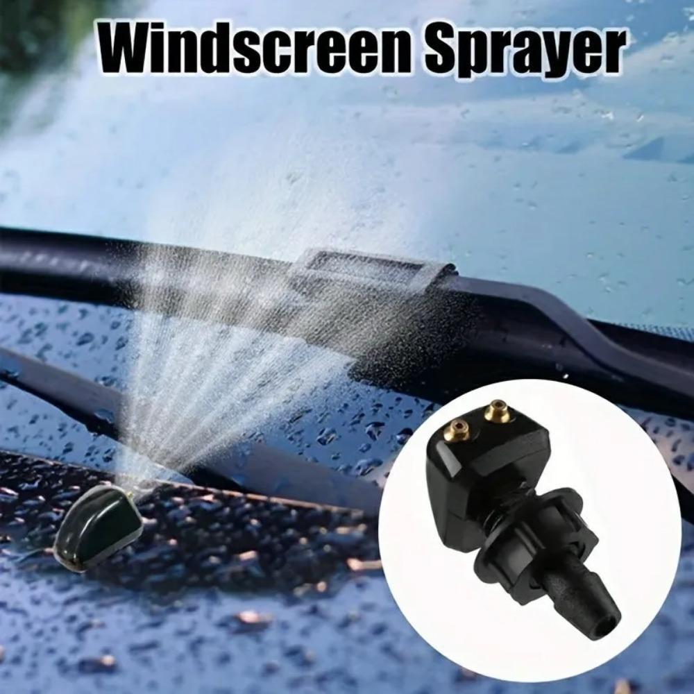 2 Pcs Car Dual Holes Windshield Wipers Nozzle Fits Most Car Models Car Wiper Water Spray Jet Adjustable Wipers Accessories