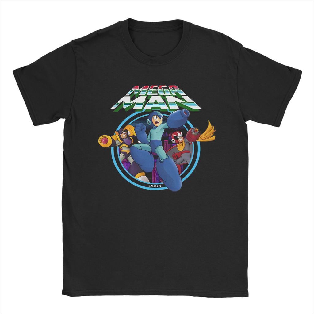 Men Women's Megaman X Vintage Mega Gaming T Shirt 100% Cotton Clothes Cool Short Sleeve Crew Neck Tee Shirt Adult T-Shirts