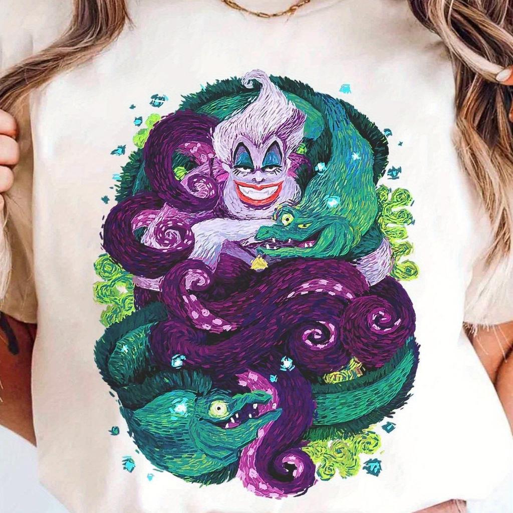 Womens Ursula Haiwu Tshirt Womens Tshirt All Season Unisexs and Womens Pure Cotton Casual Fashion Retro Clothing