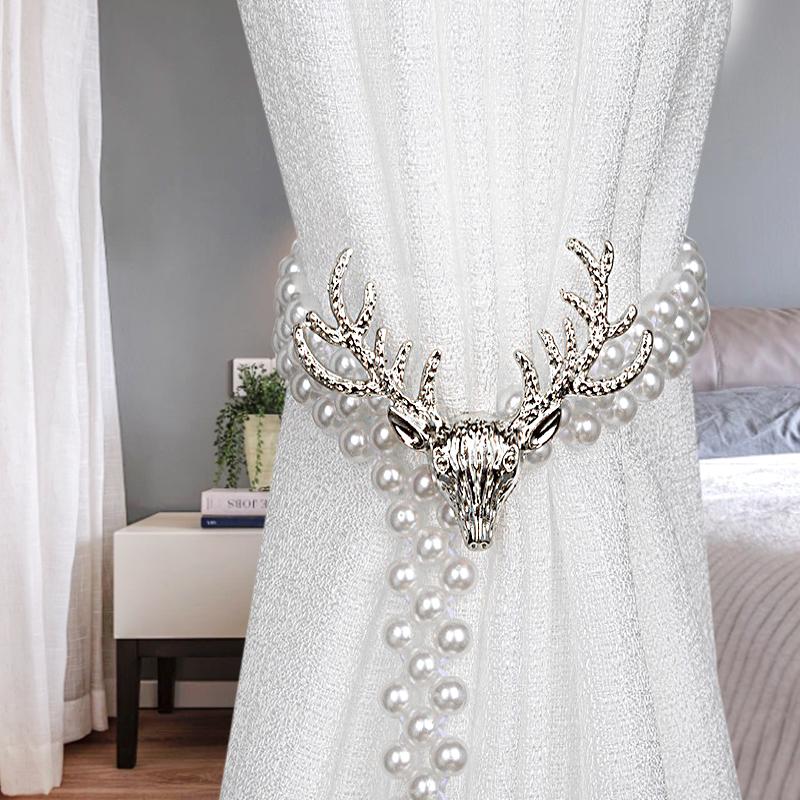 1 шт. пряжка для штор жемчужная пряжка для штор олень занавеска рождественская пряжка для штор рождественские украшения