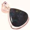 Moss Agate Gemstone Pendant Handmade Ethnic Unique Design Jewelry 2.1" I6C16