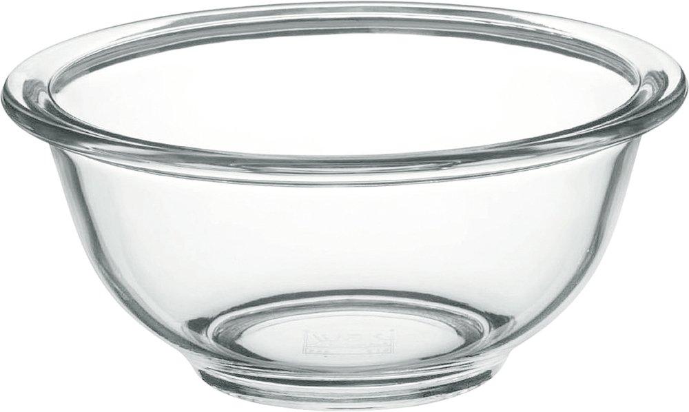 Iwaki AGC Techno Glass Heat Resistant Glass Bowl Round 900ml Outer Diameter 18cm Safe Wide Mouth Design for Easy Mixing of Ingredients Low Center of
