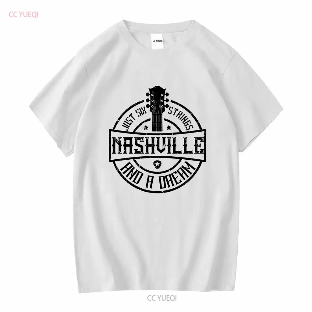 Music Nashville with Nashville Six Strings and a Dream Guitar T shirt Vintage Design Premium Comfort Ideal for Enthusiasts